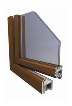 ventana de pvc color foliado